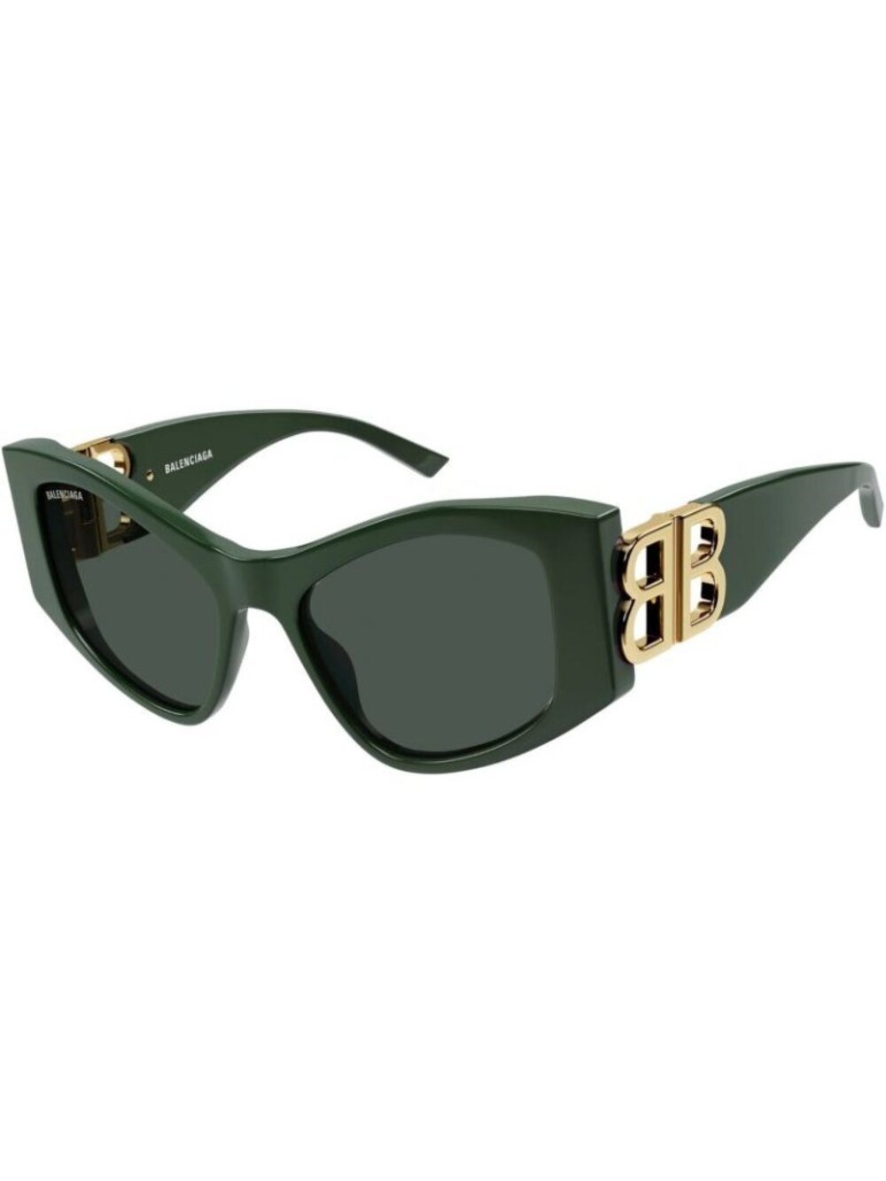 NEW BALENCIAGA SUNGLASSES BB0287S 005 WOMEN CAT EYE GREEN EYEWEAR